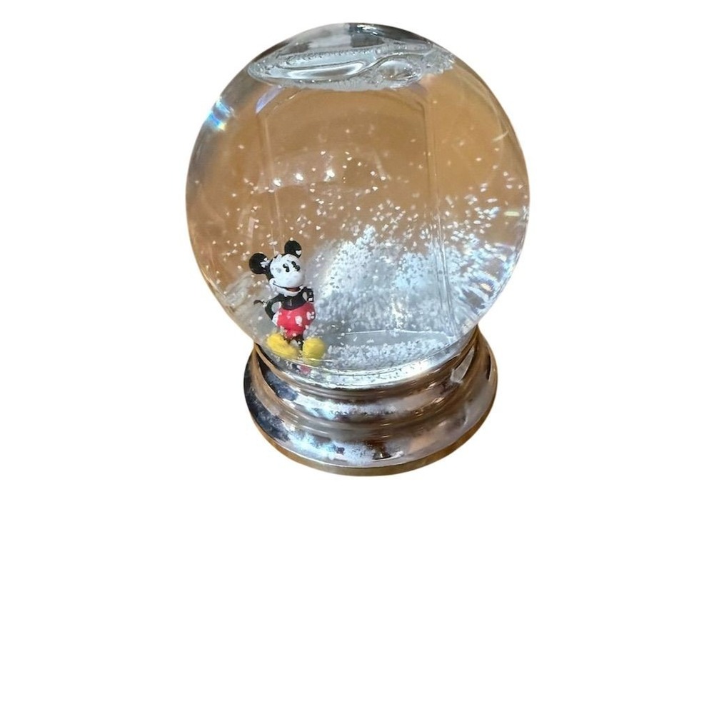 Disney Mickey Mouse Figurine Snow Globe Multicolored holds a picture in globe